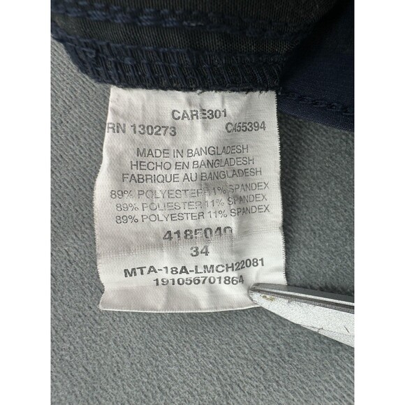 Lee Flex Shorts Lot x2 Mens 34 Navy Blue Beige Stretch Zip Pocket Casual Outdoor - Picture 6 of 16